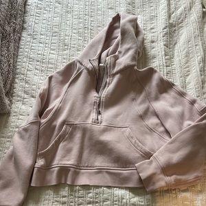 Lululemon light pink Cropped Scuba Hoodie
